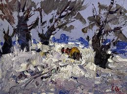 Gemälde, Winter snowy road, Ivanyuk Oleksiy
