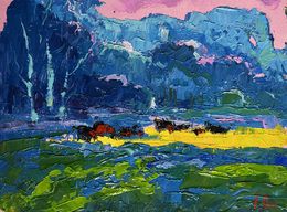 Gemälde, Spring meadows, Oksana Ivanyuk