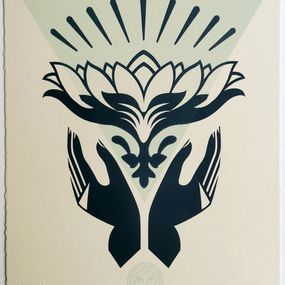 Édition, Lotus Hands (Teal), Shepard Fairey (Obey)