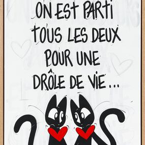 Gemälde, On est partie tous les deux pour une drôle de vie..., Catzpunk