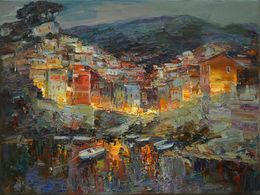 Peinture, Evening of Riomaggiore, Serhii Cherniakovskyi