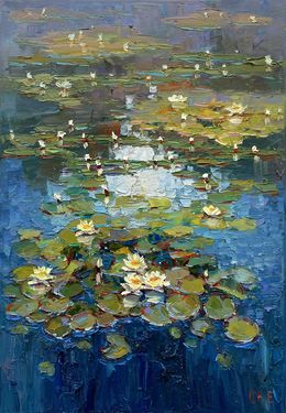Peinture, Water Lily Pond, Evgeny Chernyakovsky