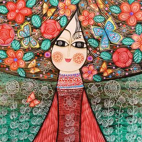 Gemälde, Butterflies in Her Hair, Armen Vahramyan