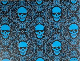 Print, Blue Skulls, Brain Roy