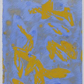 Gemälde, Série : Poisson-Feuilles  - Langage graphique du végétal et fluidité de la ligne, Gwenaëlle Magadur