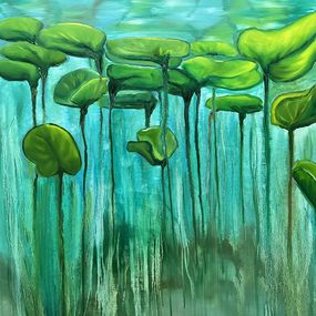 Gemälde, Underwater Waterlilies, Vitalia Shkurpelo