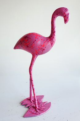 Skulpturen, Pink Fly flamant, Spaco