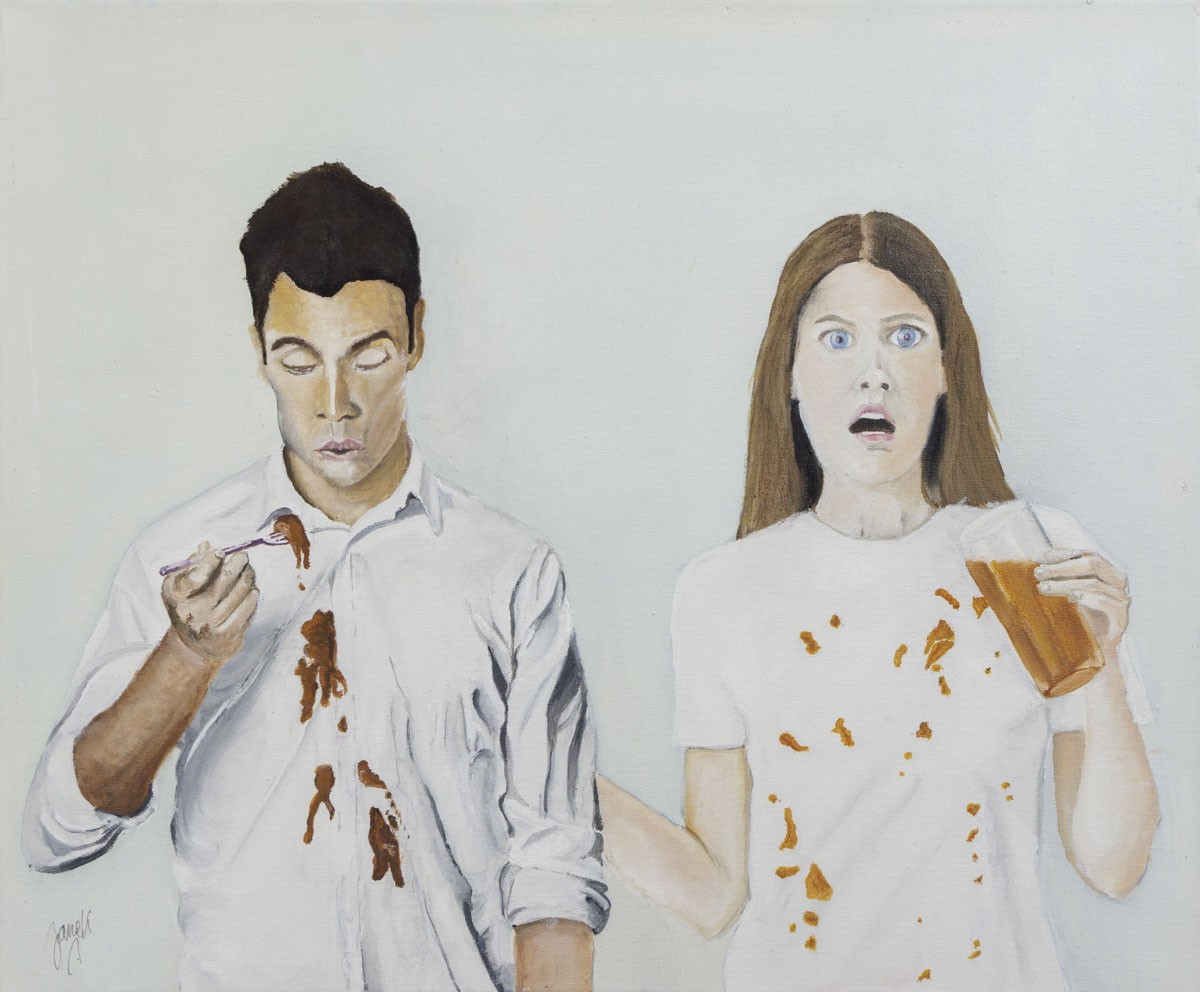 Janek, Partage des tâches - Figuration humoristique entre titre et oeuvre Janek, Partage des tâches - Figuration humoristique entre titre et oeuvre