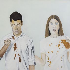 Gemälde, Partage des tâches - Figuration humoristique entre titre et oeuvre, Janek