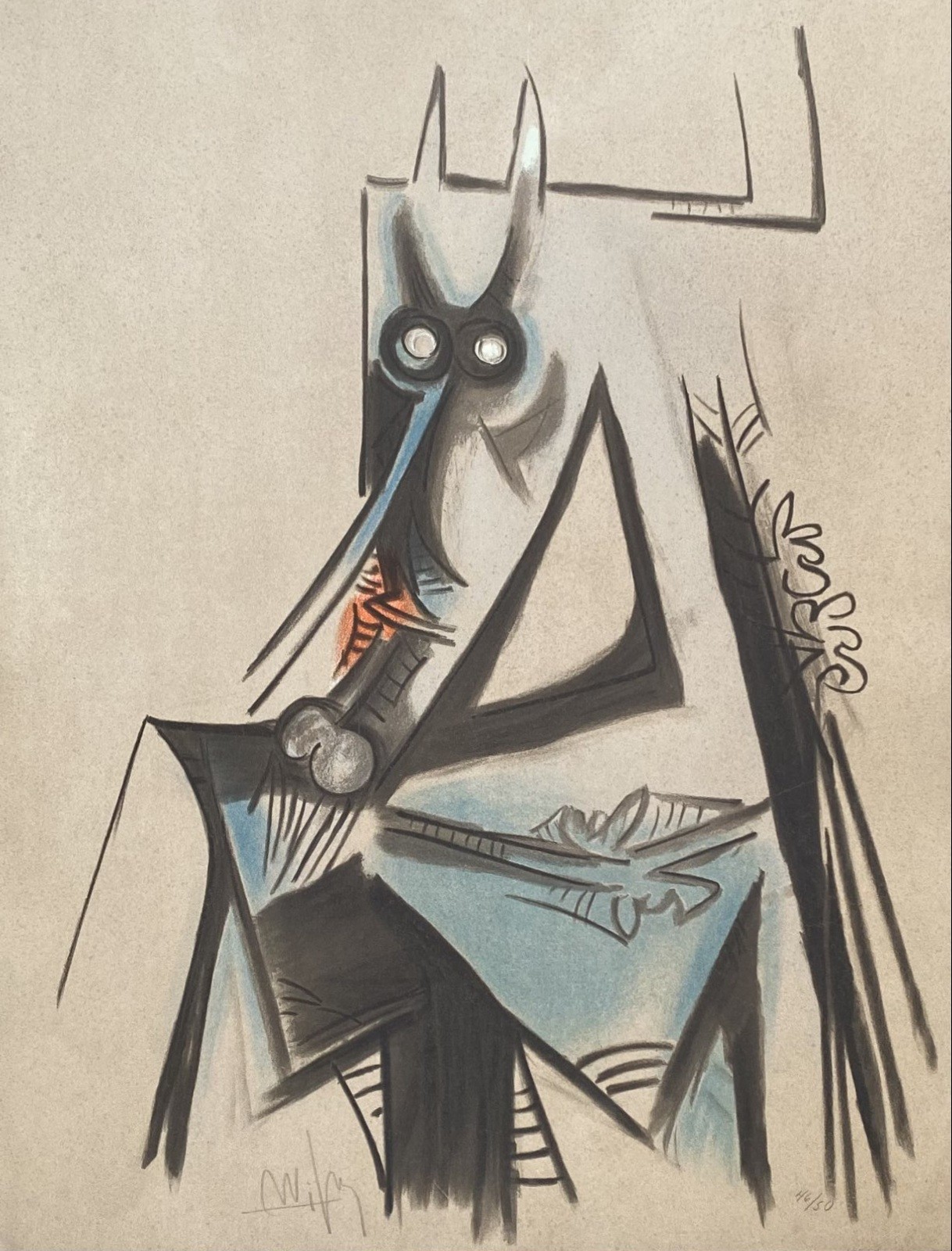 Wifredo Lam, Les vaches sont maigres en Haïti Wifredo Lam, Les vaches sont maigres en Haïti