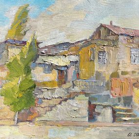 Gemälde, The Old Village Charm, Hrach Baghdasaryan