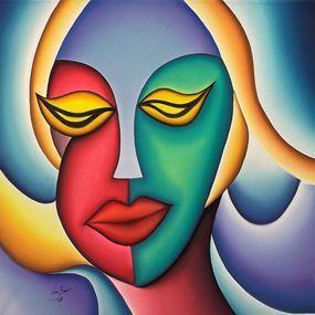 Painting, Woman in Love, Hani Badawi Leo