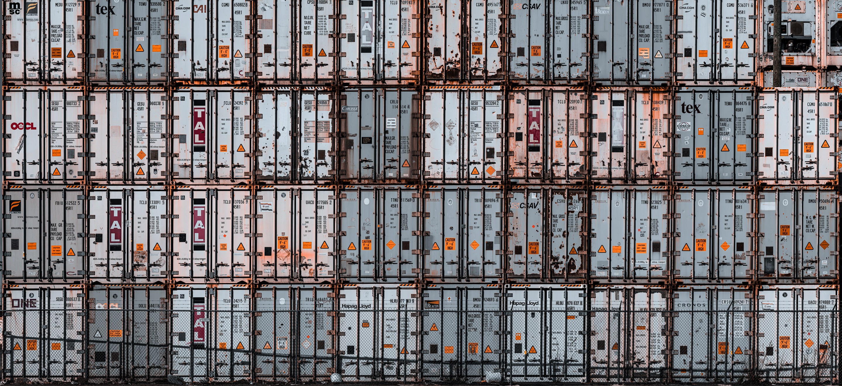 Beyti Barbaros, Panoramic Industrial Shipping containers in a port Beyti Barbaros, Panoramic Industrial Shipping containers in a port
