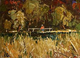 Gemälde, Field and a river nearby, Ivanyuk Oleksiy
