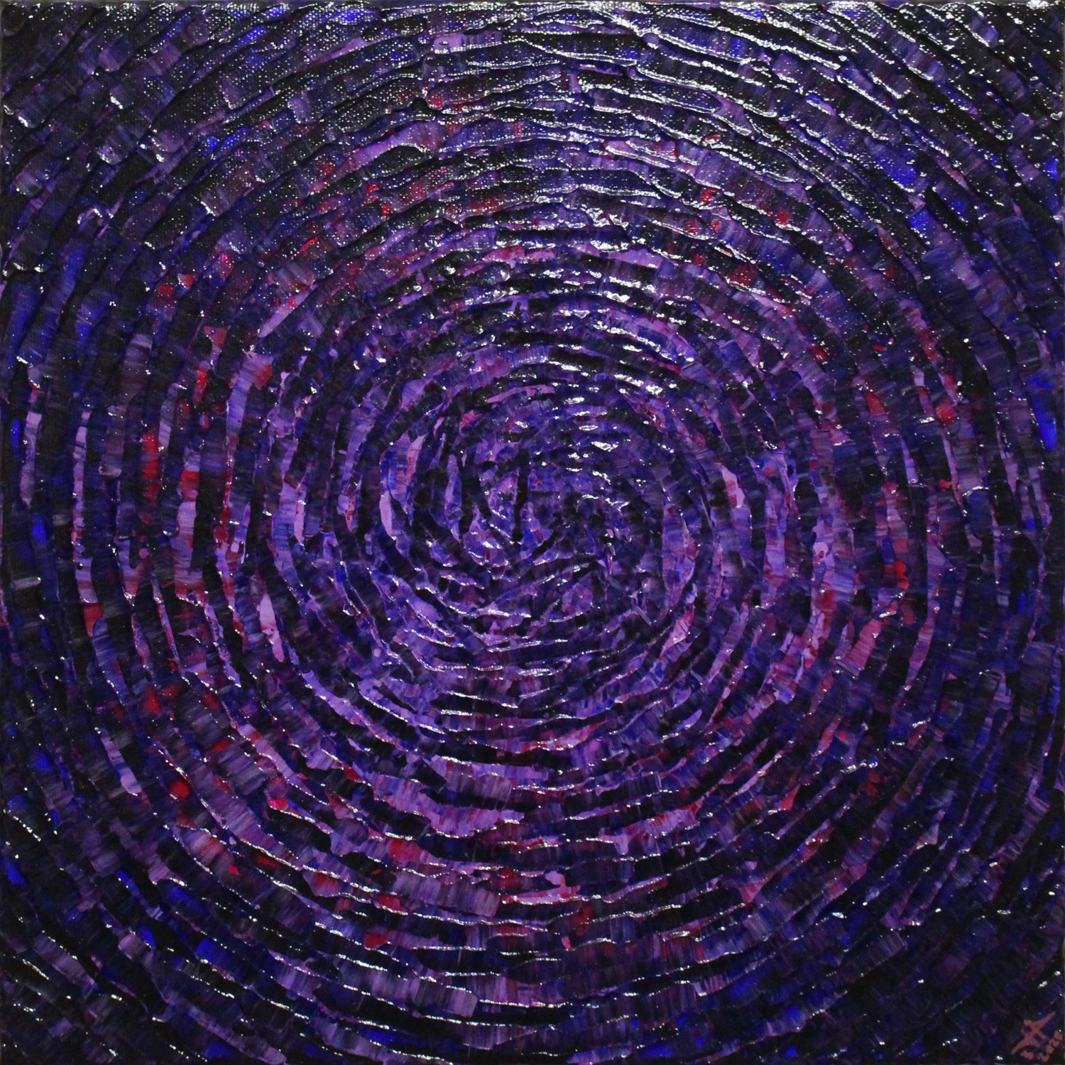 Jonathan Pradillon, Éclat concentrique violet bleu Jonathan Pradillon, Éclat concentrique violet bleu