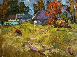 Painting, Autumn has come to the village, Oksana Ivanyuk