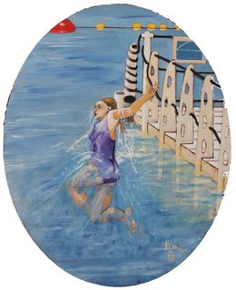 Gemälde, N°1274  Le désarroi de la mer Morte., R. Cavalié
