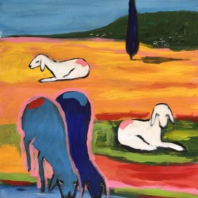 Pintura, Colorful Herd, Menashe Kadishman