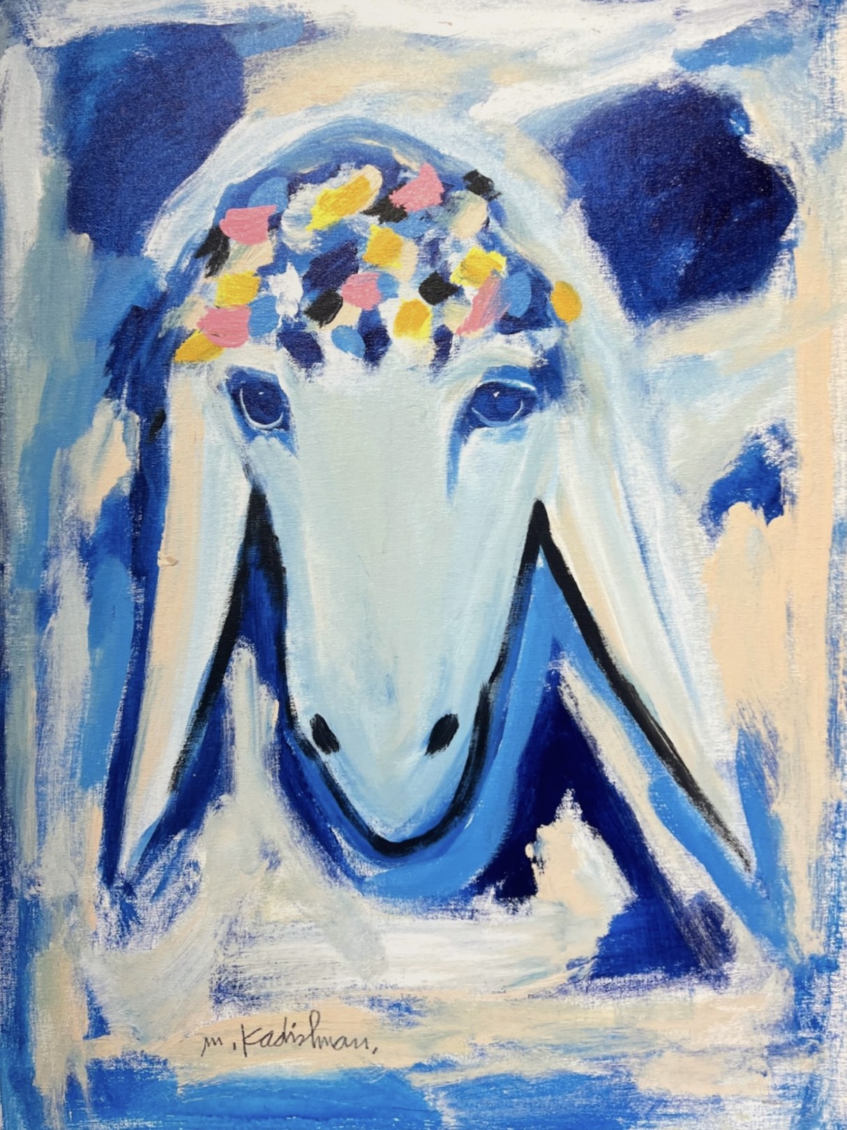 Menashe Kadishman, Blue Sheep Menashe Kadishman, Blue Sheep