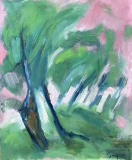 Peinture, Au bois d’amour, Eva Lemay
