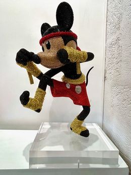 Sculpture, Kung-Fu Mickey Crystal, Le Youn