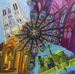 Painting, Marie et les Prophètes et Rois, N°57 - Notre Dame de Paris, François Milcar