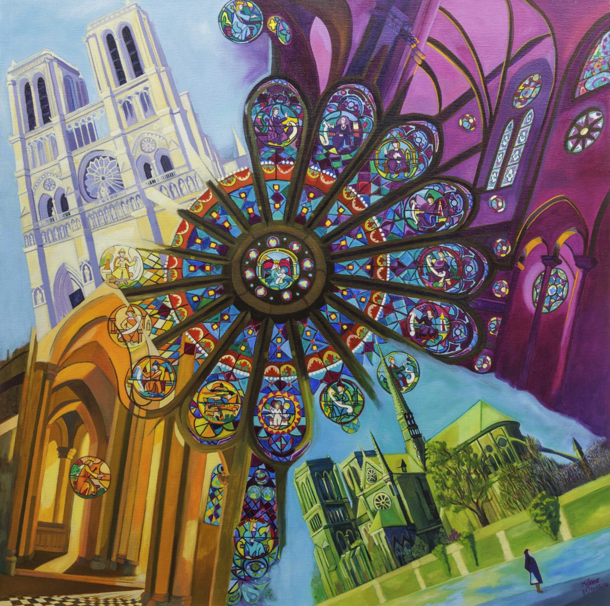 François Milcar, Marie et les Prophètes et Rois, N°57 - Notre Dame de Paris François Milcar, Marie et les Prophètes et Rois, N°57 - Notre Dame de Paris