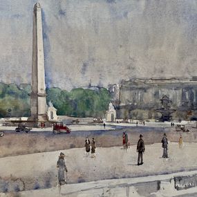 Painting, Place de la Concorde Réf : CPBD1116, André-Léon Vivrel