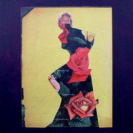 Painting, Silhouette on Roses, Marian Williams