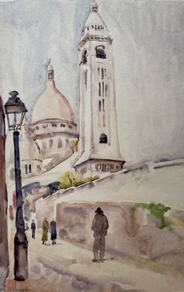 Gemälde, Vu sur le Sacré-Coeur Réf : CPBD1120, André-Léon Vivrel