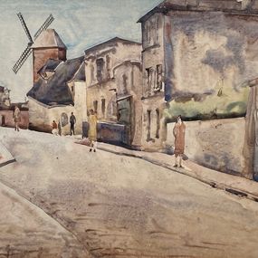 Gemälde, Le moulin de Montmartre Réf : CPBD1121, André-Léon Vivrel