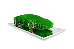Sculpture, Lamborghini Murcielago verte, Antoine Dufilho