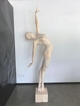 Sculpture, Reach Out (Wood), Marc De Corte