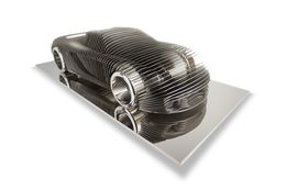 Sculpture, Porsche Carrera GT - Raw Metal, Antoine Dufilho