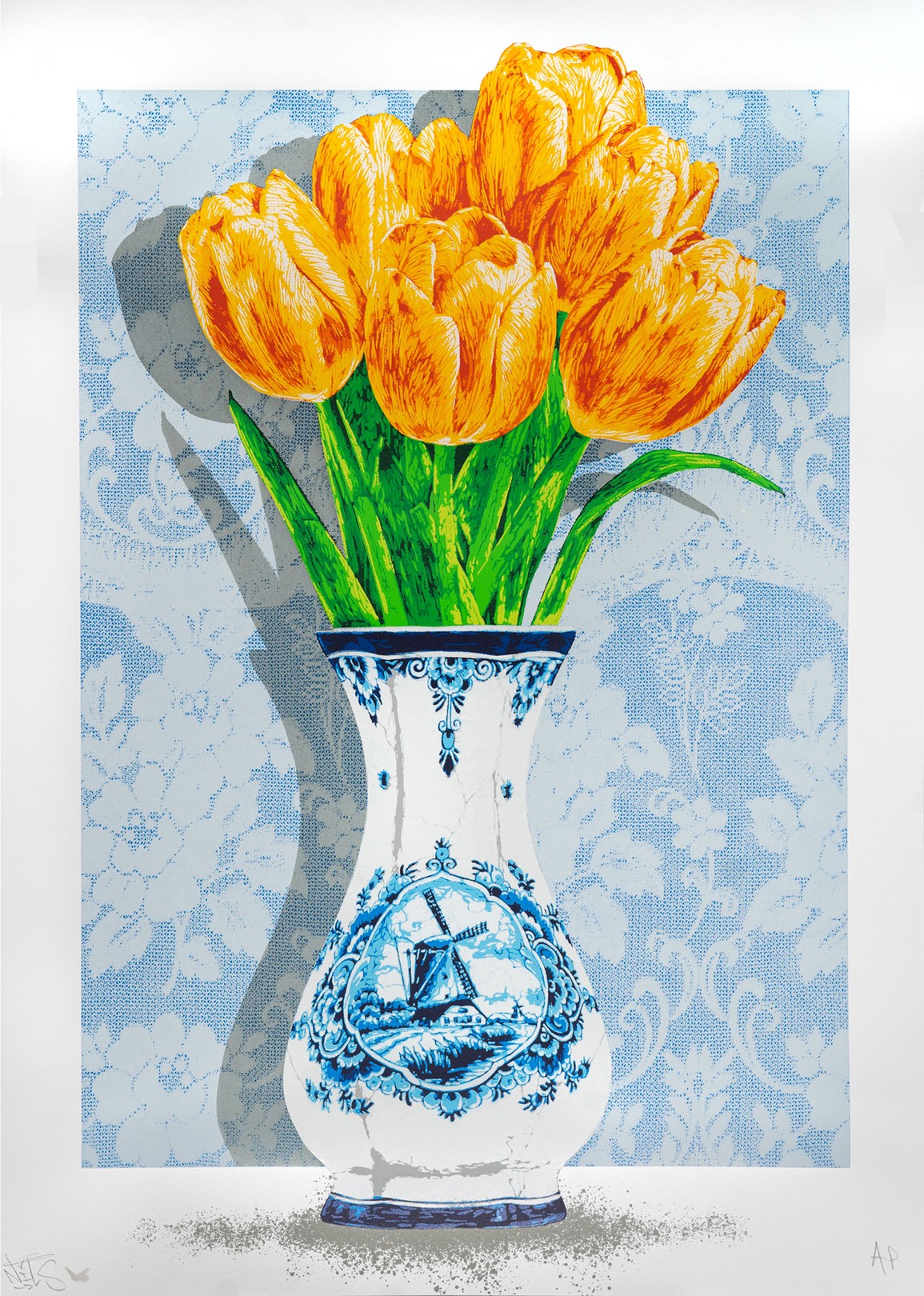 Nils.Rva, Tulpen - Orange on Blue Nils.Rva, Tulpen - Orange on Blue