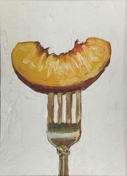 Gemälde, Summer's Bite, juicy peach, Schagen Vita