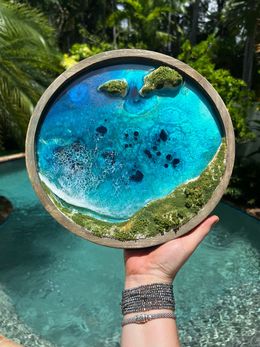 Painting, Ocean Porthole #18, Ana Hefco