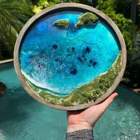 Painting, Ocean Porthole #18, Ana Hefco