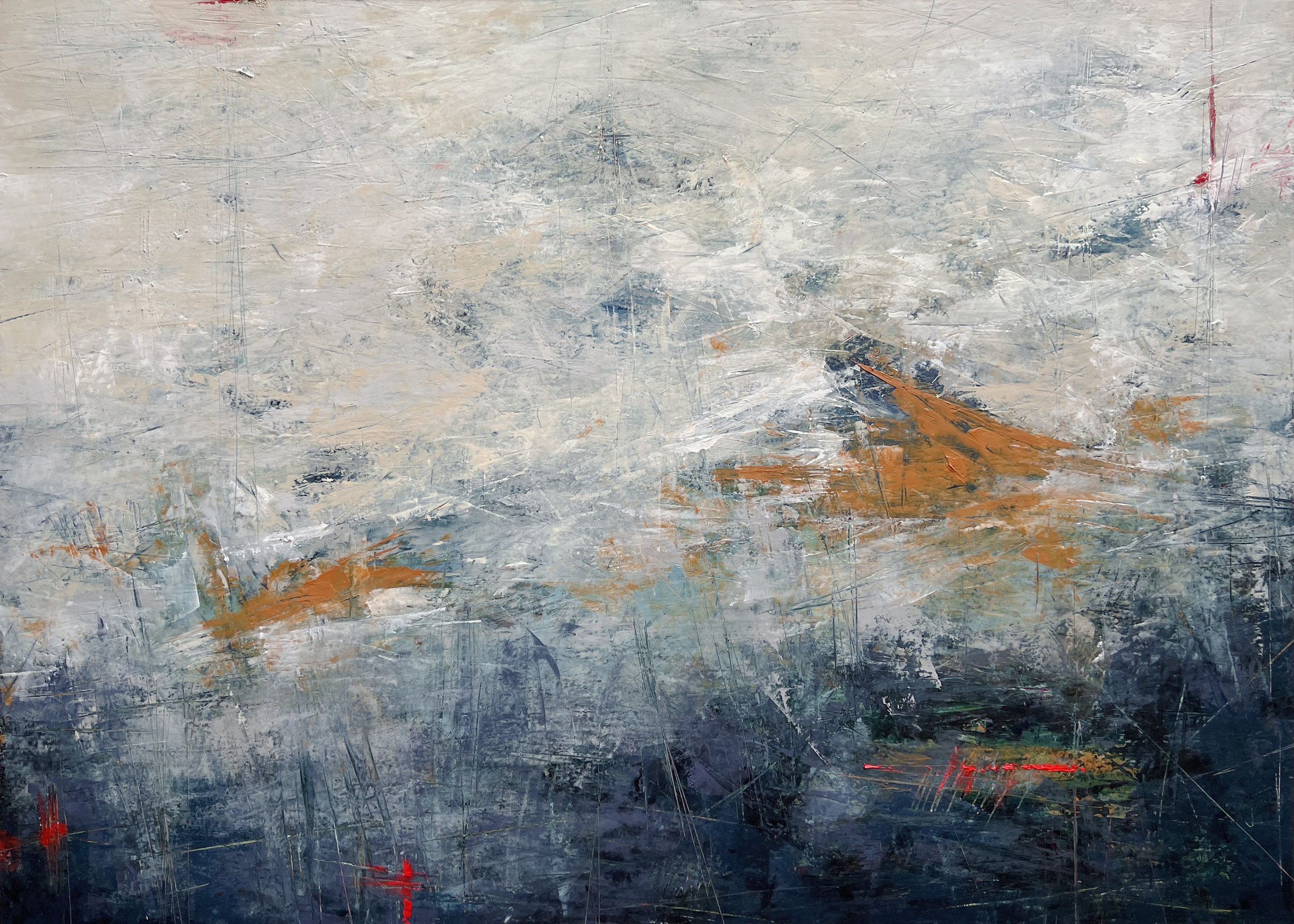 Ana Monnaco, Deep End, Painting, Oil on Paper Ana Monnaco, Deep End, Painting, Oil on Paper