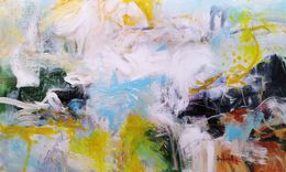 Painting, Yellow playground slides, Andrada Anghel