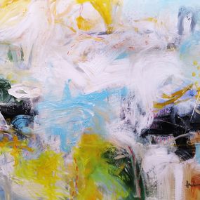 Painting, Yellow playground slides, Andrada Anghel