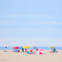 Painting, Umbrellas 50 IV, Carlos Martin Jimenez