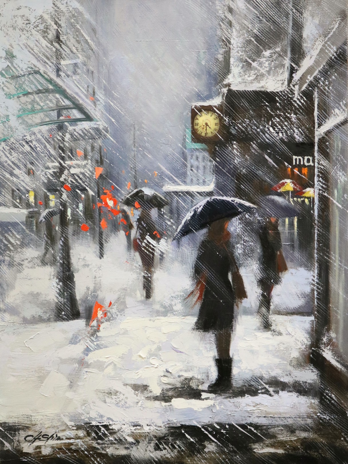 Chin H Shin, Winter White in Midtown Manhattan Chin H Shin, Winter White in Midtown Manhattan
