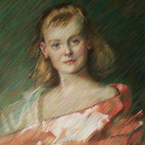 Zeichnungen, Portrait of Princess Wilhelmina - 23-08-24, Corné Akkers