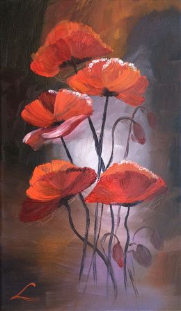 Painting, Poppies 8, Elena Sokolova