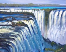 Painting, Waterfalls, Elena Sokolova