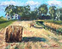Painting, Haystacks, Elena Sokolova