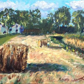 Painting, Haystacks, Elena Sokolova