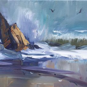 Gemälde, Rocky shore, Elena Sokolova