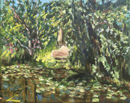 Painting, Water pond, Elena Sokolova